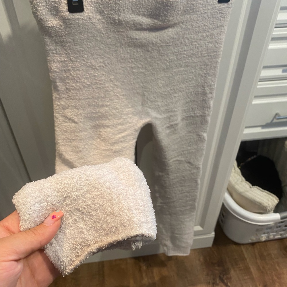 Fluffy White Leggings
